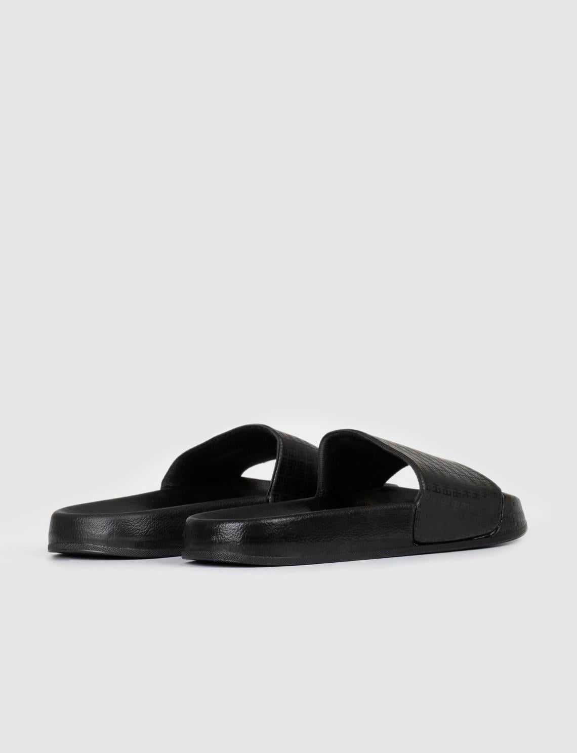 Men's Slippers with Black Rubber Sole