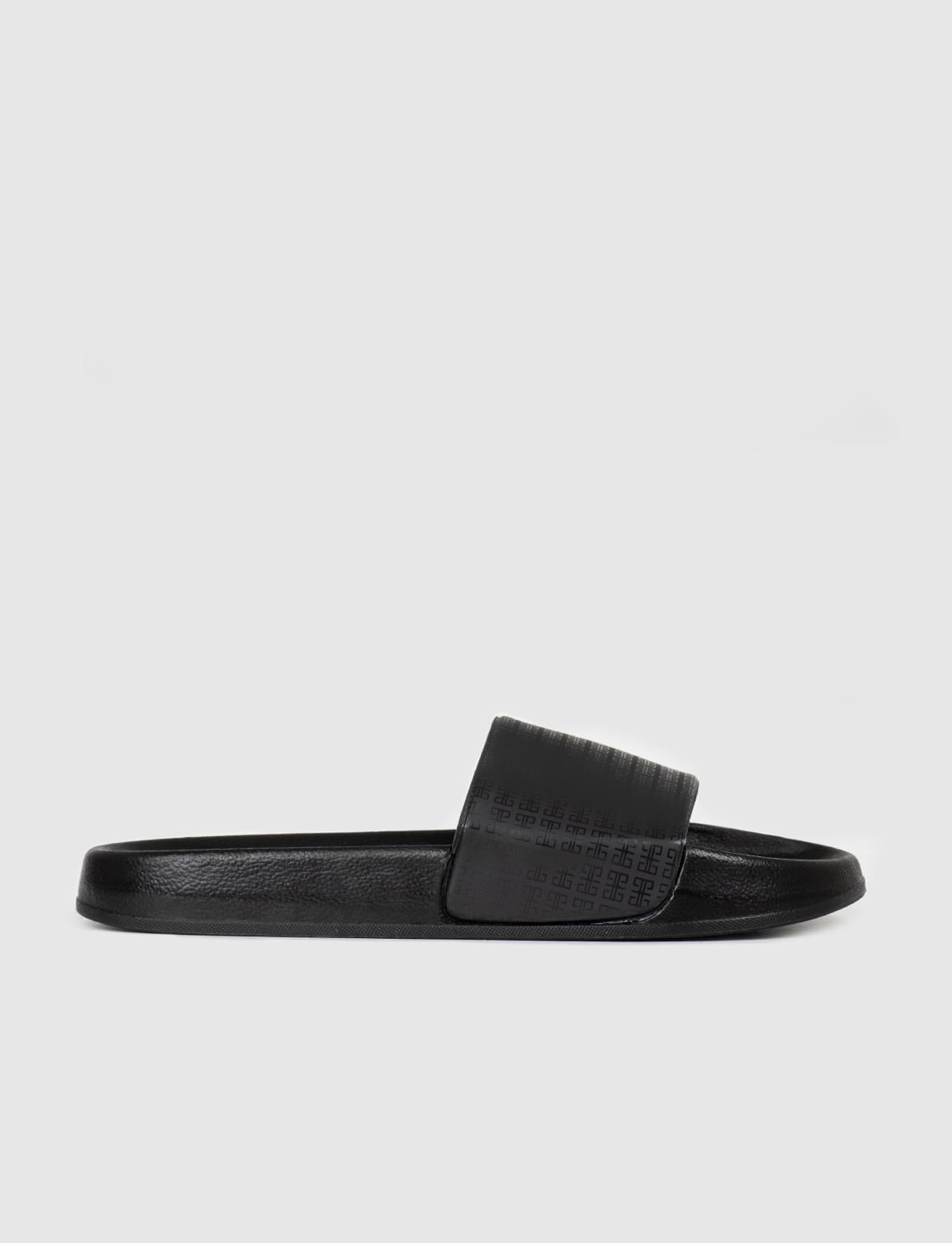 Men's Slippers with Black Rubber Sole