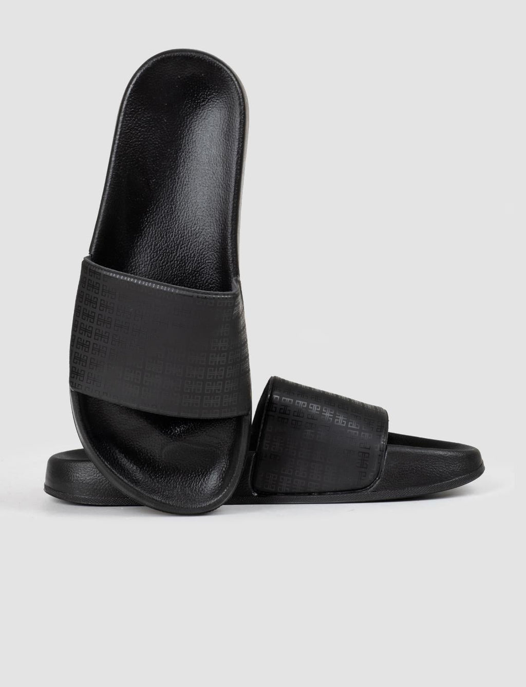 Men's Slippers with Black Rubber Sole