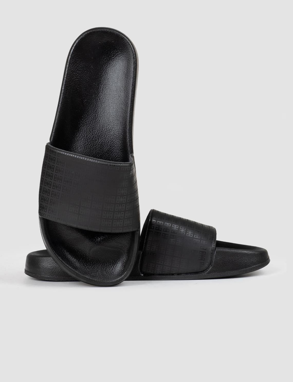Men's Slippers with Black Rubber Sole