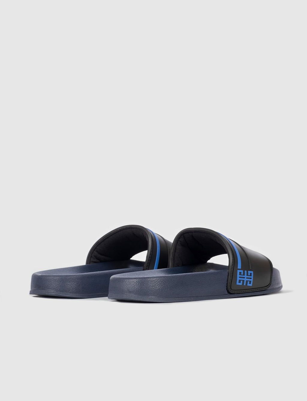 Black and Navy Blue Men's Slippers