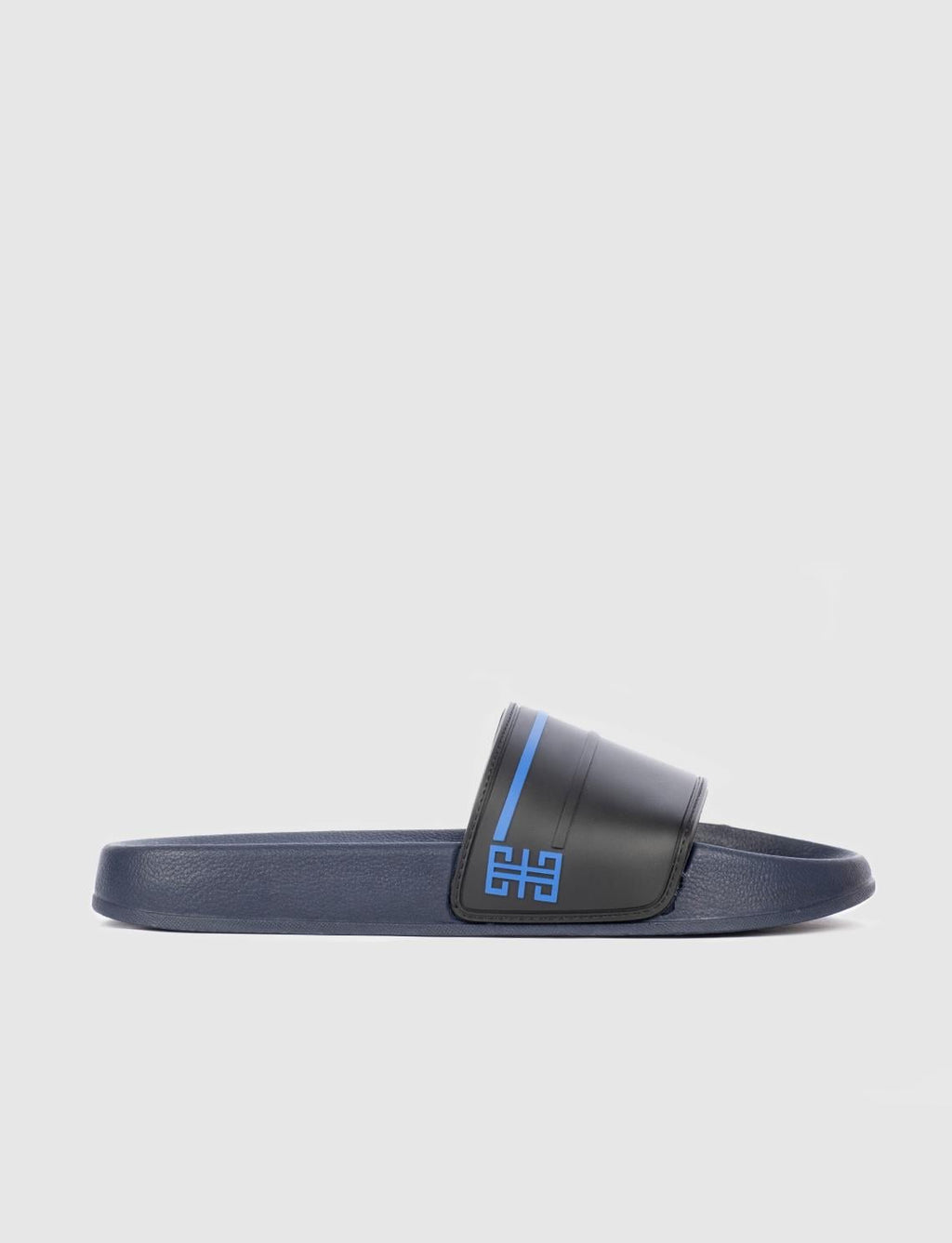 Black and Navy Blue Men's Slippers