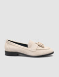 100% Genuine Leather Beige Suede Women's Loafer