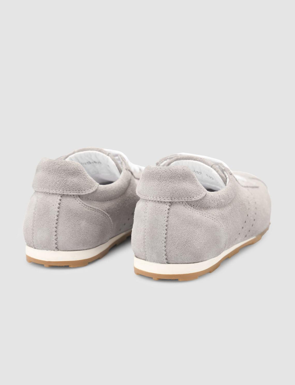 Monamae 100% Genuine Leather Grey Suede Women's Athletic Shoes