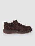 100% Genuine Leather Brown Suede Lace-up Men's Casual Shoes