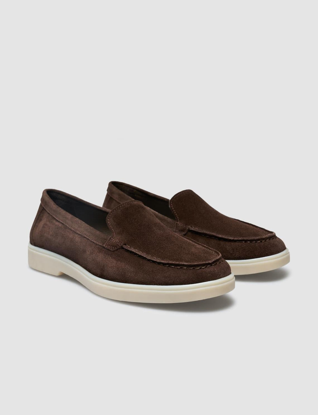 Monamae 100% Genuine Leather Brown Suede Women's Loafer