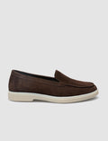 Monamae 100% Genuine Leather Brown Suede Women's Loafer
