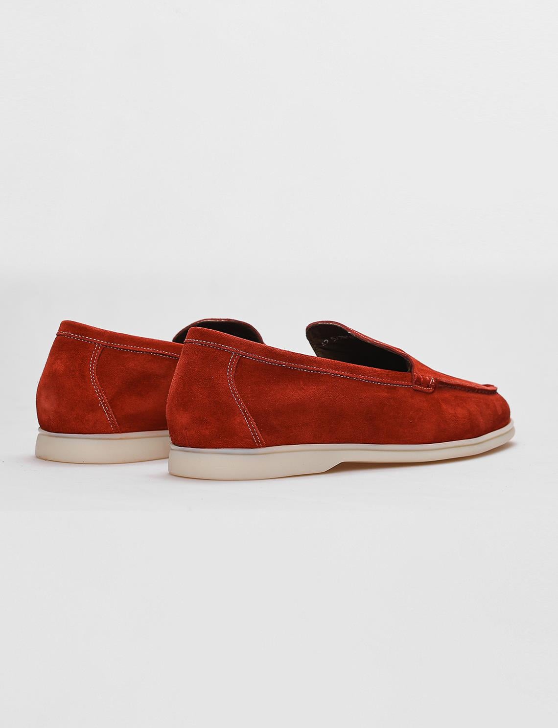 Genuine Leather Red Suede Men's Casual Shoes