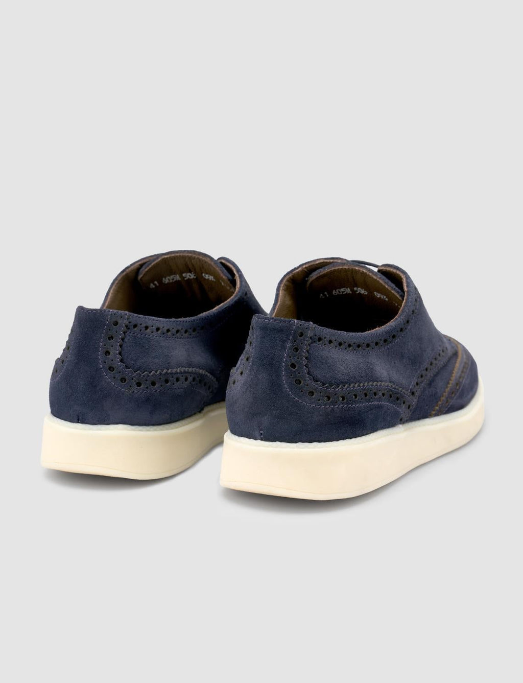 100% Genuine Leather Suede Navy Blue Men's Casual Shoes