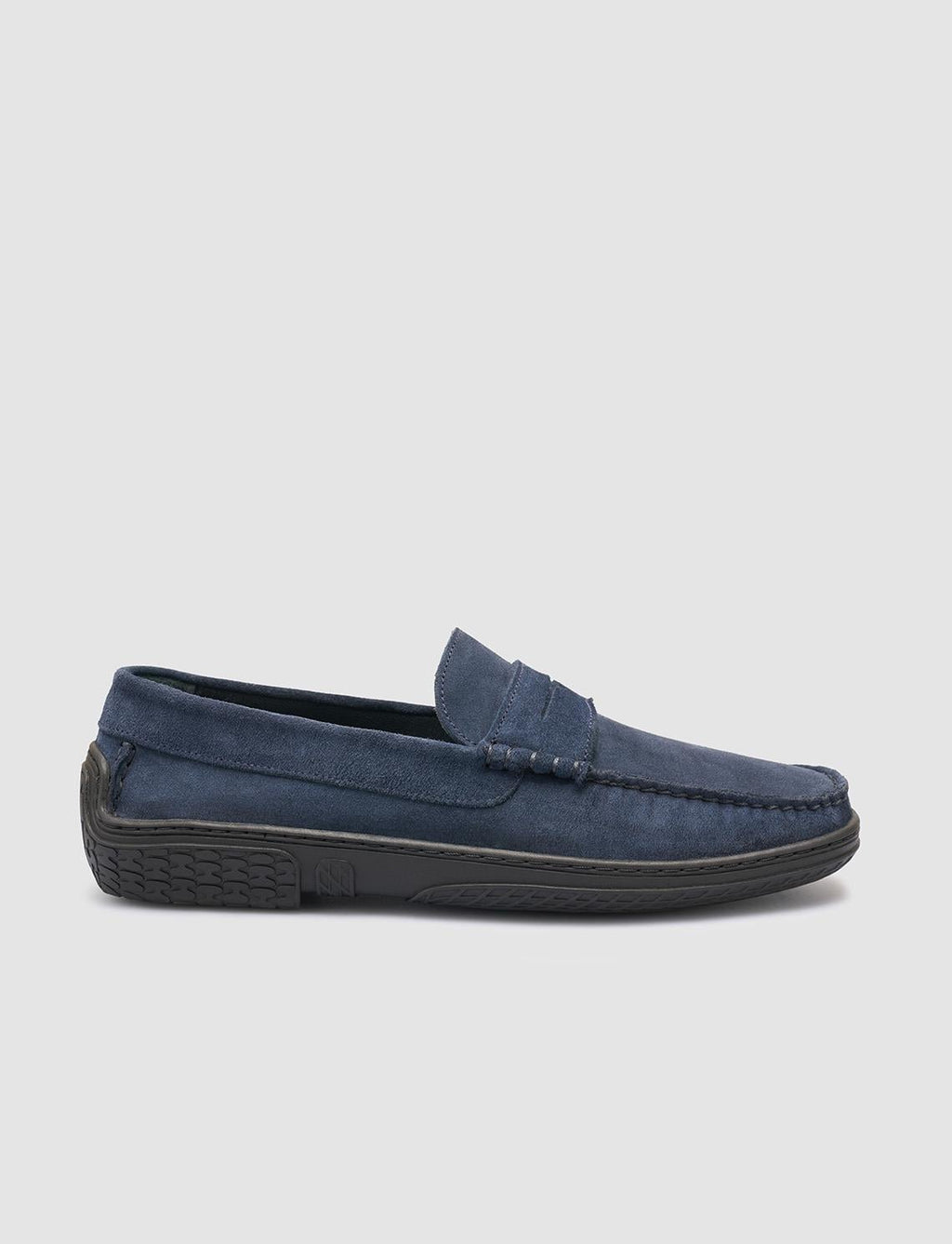 100% Genuine Leather Navy Suede Men's Casual Shoes