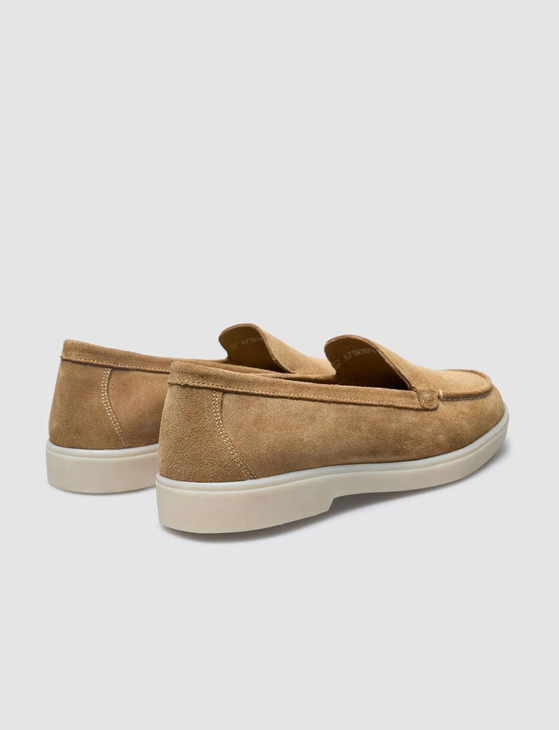Monamae 100% Genuine Leather Tan Suede Women's Loafer