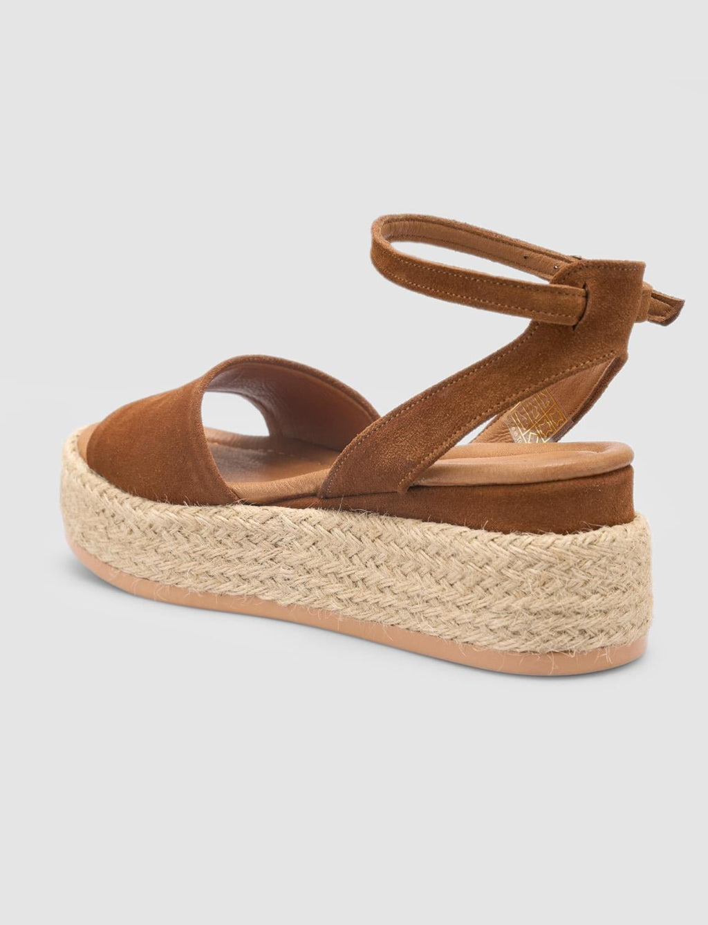 100% Genuine Leather Tan Women's Suede Sandals