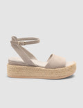 100% Genuine Leather Stone Embellished Women's Suede Sandals
