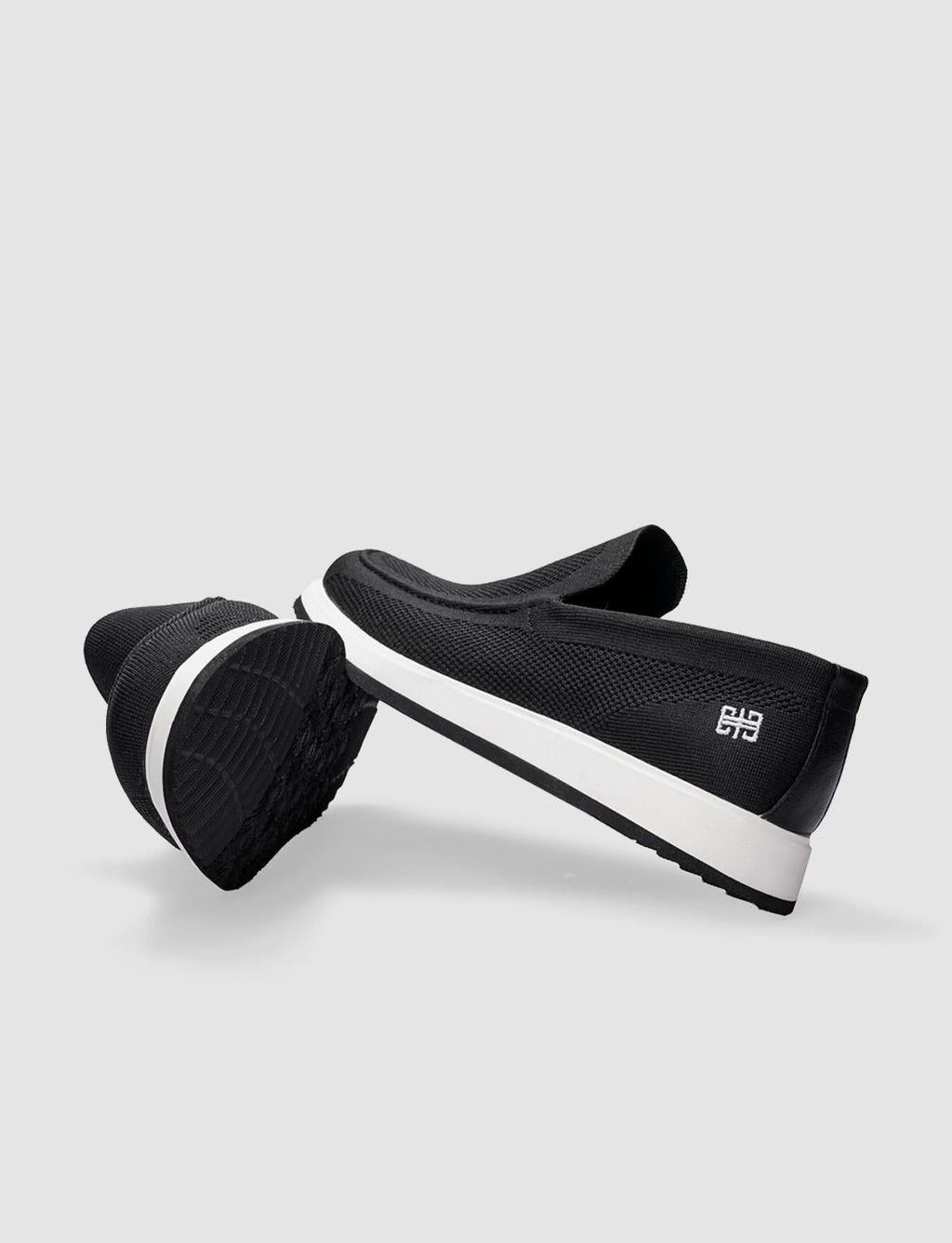 Knitted Black Men's Casual Shoes