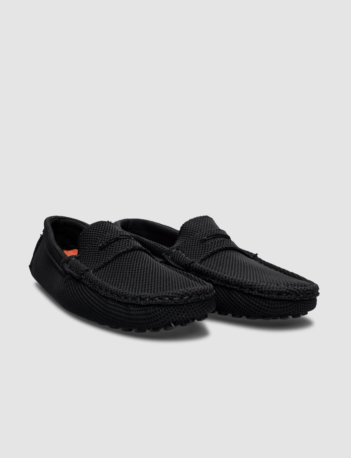 Breathable Fabric Black Men's Loafer