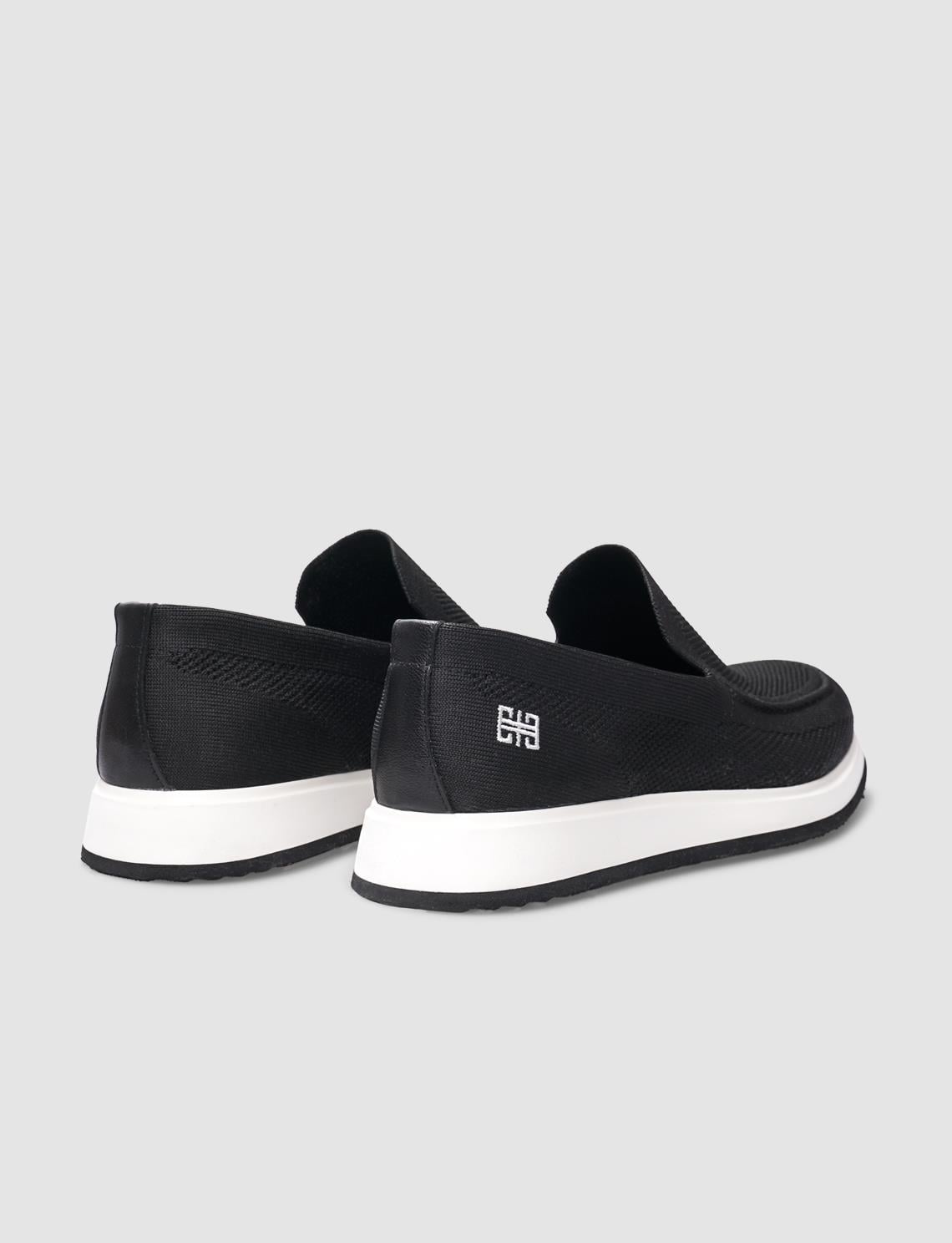Knitted Black Men's Casual Shoes