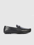 Buckle Detail Genuine Leather Black Men's Loafer