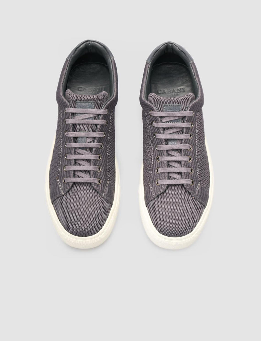 Grey Knitted Lace-up Men's Athletic Shoes