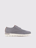 Grey Knitted Lace-up Casual Men's Shoes