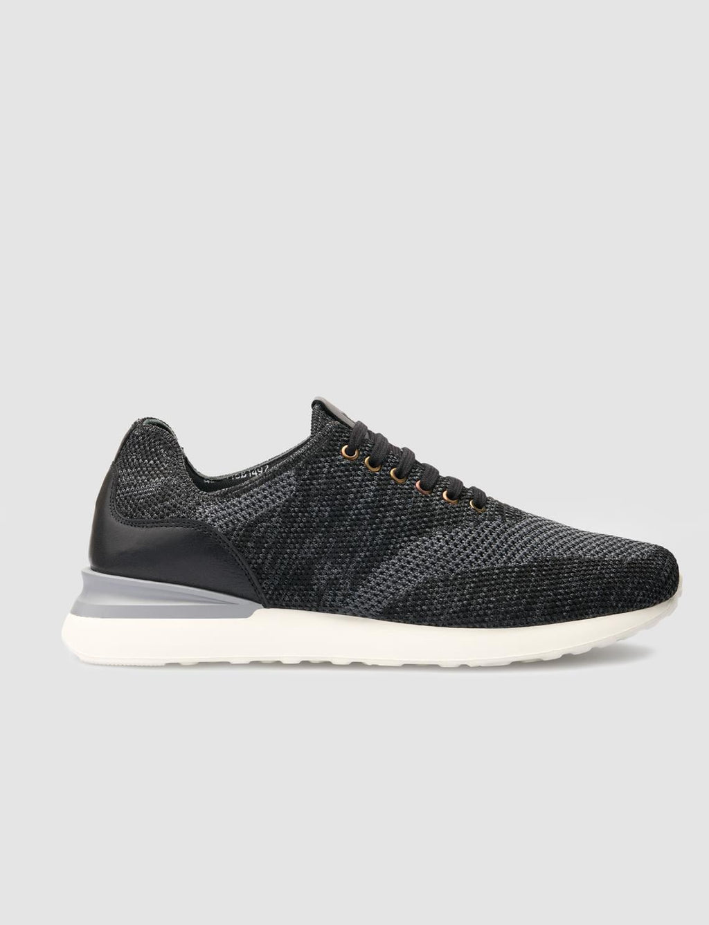 Grey Knitted Lace-up Casual Men's Sports Shoes