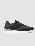 Grey Knitted Lace-up Casual Men's Sports Shoes