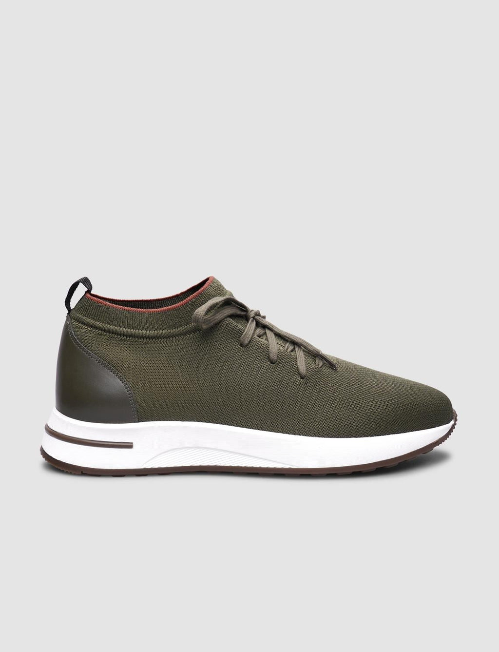 Men's Tricot Khaki Lace-up Athletic Shoes