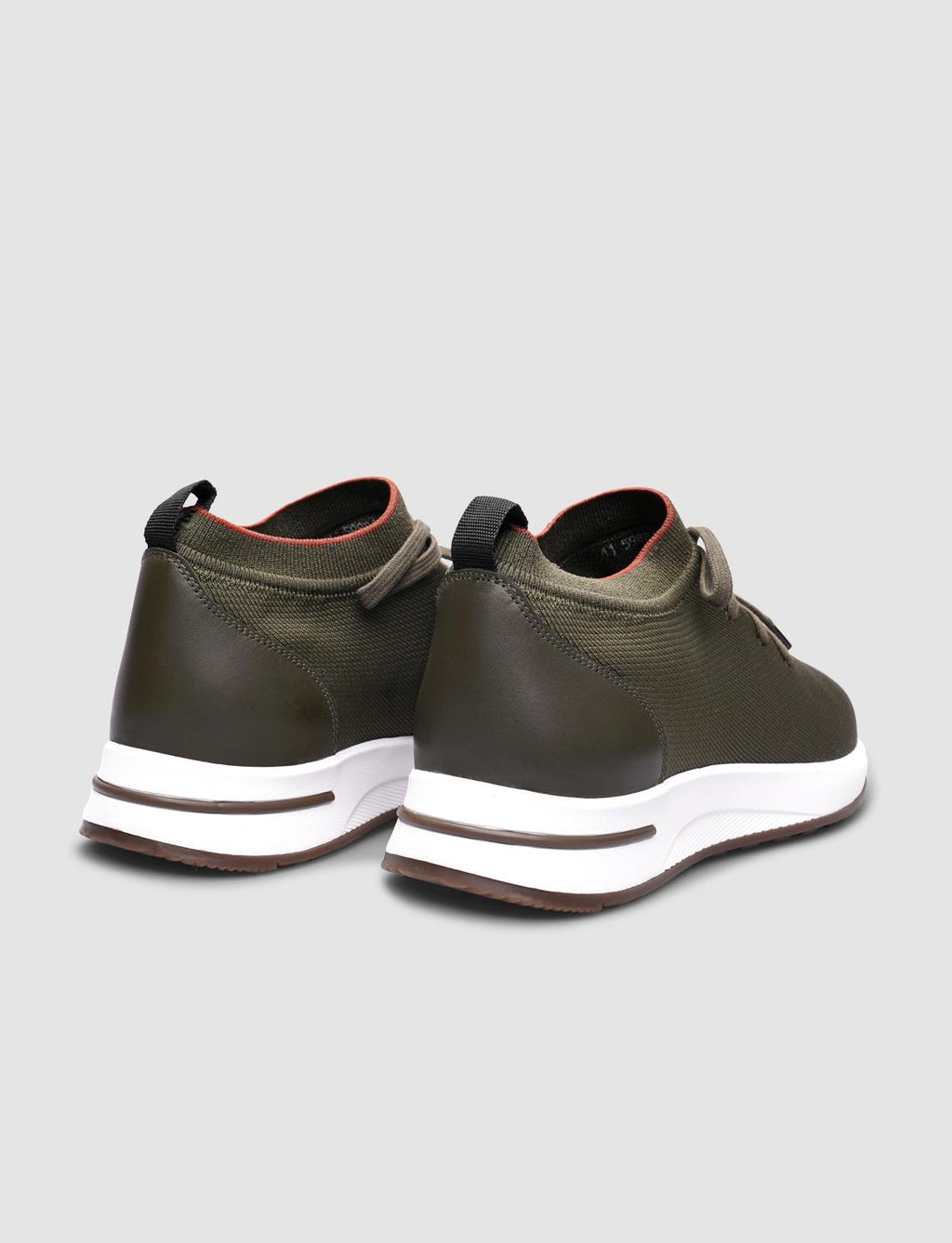 Men's Tricot Khaki Lace-up Athletic Shoes
