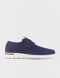 Navy Blue Knitted Lace-up Men's Classic Casual Shoes