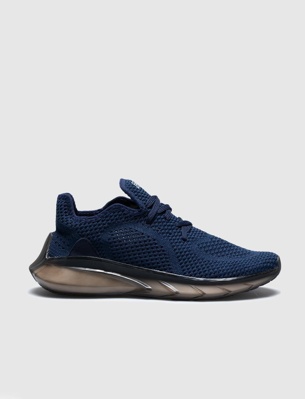 Navy Blue Knitted Lace-up Men's Athletic Shoes