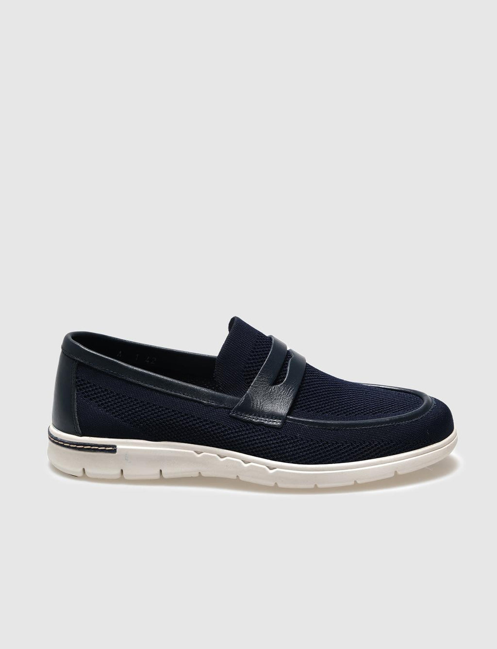 Knitted Navy Blue Men's Casual Shoes