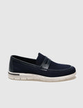 Knitted Navy Blue Men's Casual Shoes