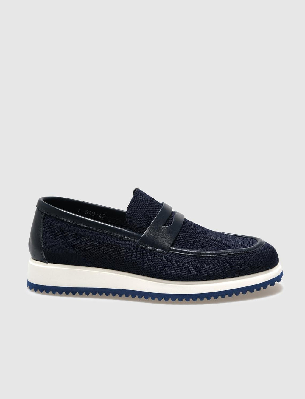 Knitted Navy Blue Men's Casual Shoes