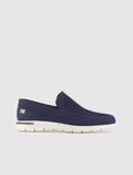 Knitted Navy Blue Rubber Sole Casual Men's Shoes