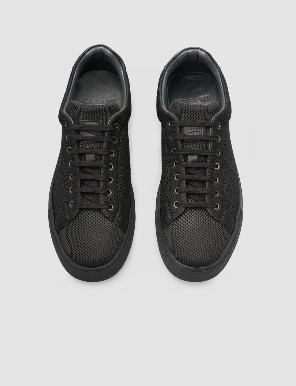 Knitted Black Lace-up Men's Athletic Shoes