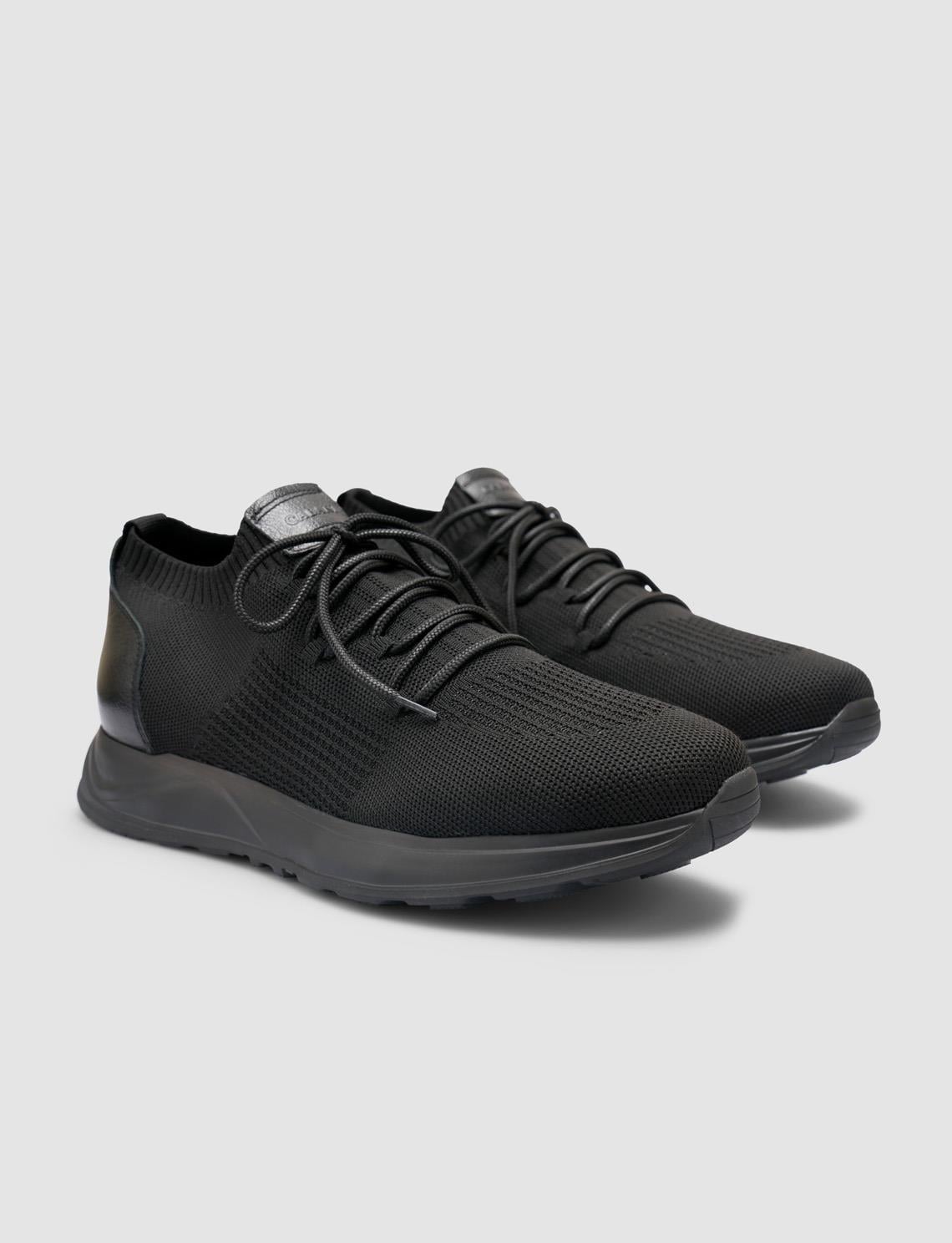 Men's Knitted Black Napoli Sports Shoes