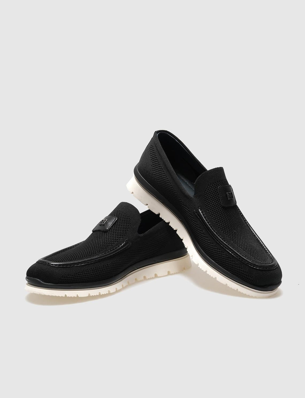 Knitted Black Men's Casual Shoes