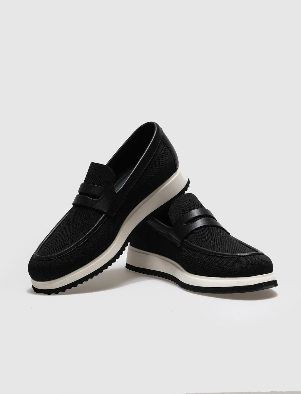Knitted Black Men's Casual Shoes