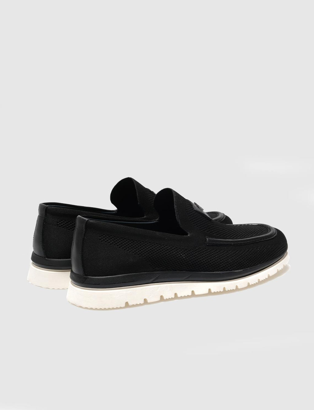Knitted Black Men's Casual Shoes