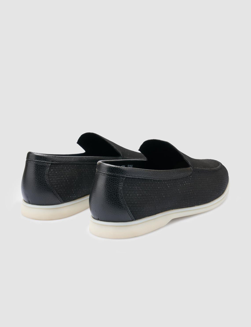 Knitted Black Men's Loafers