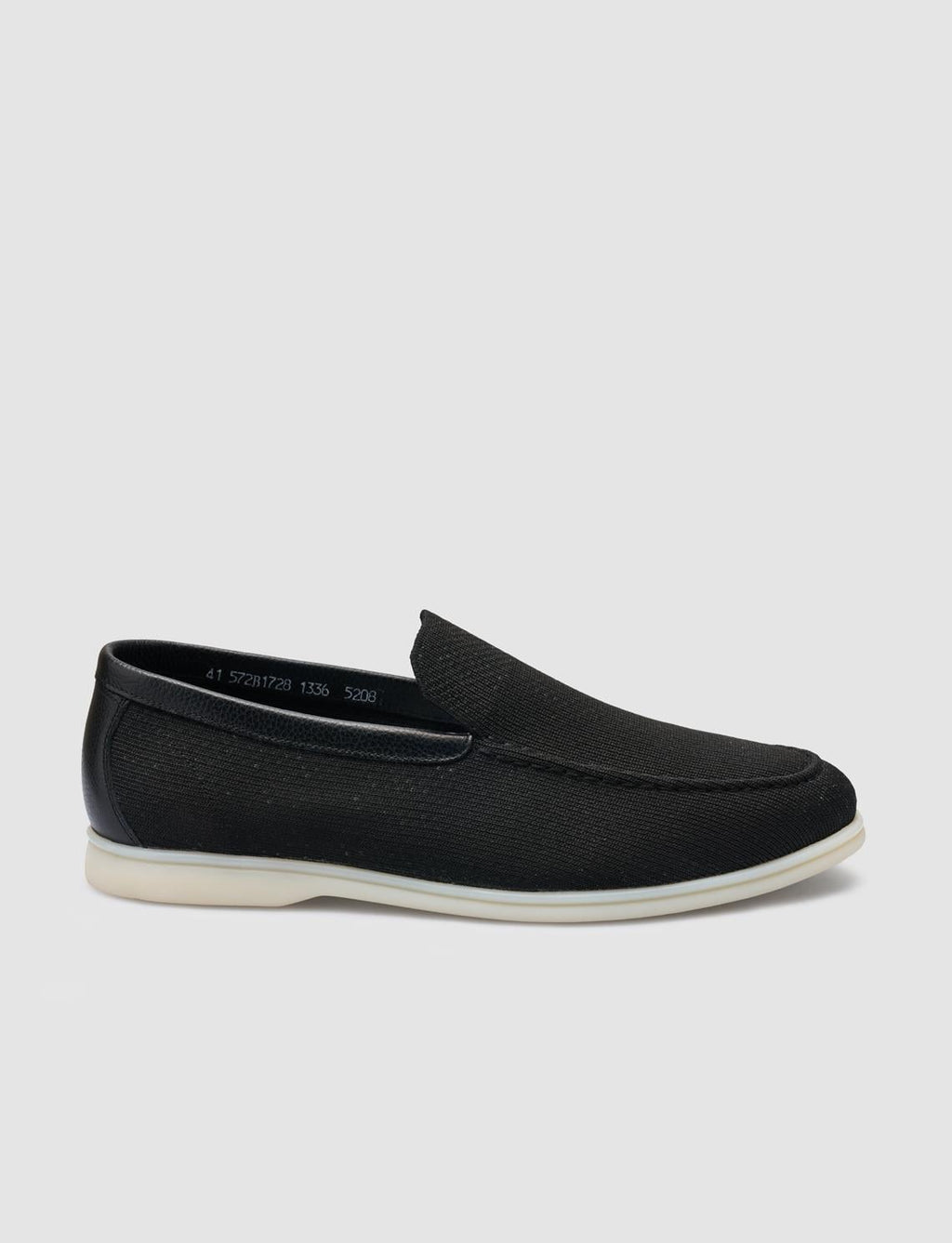 Knitted Black Men's Loafers