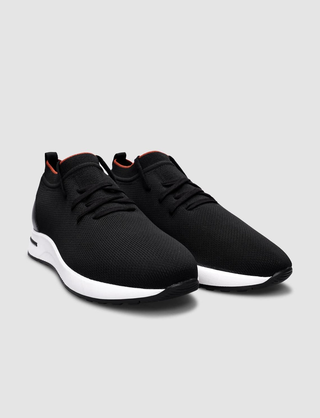 Knitted Black Lace-up Women's Sneaker