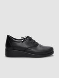 Black Women's Comfort Shoes with Elastic Laces