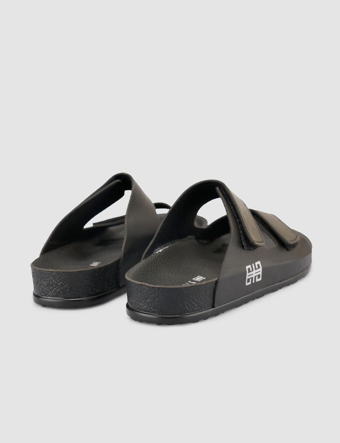 Black Women's Slippers with Velcro Closure